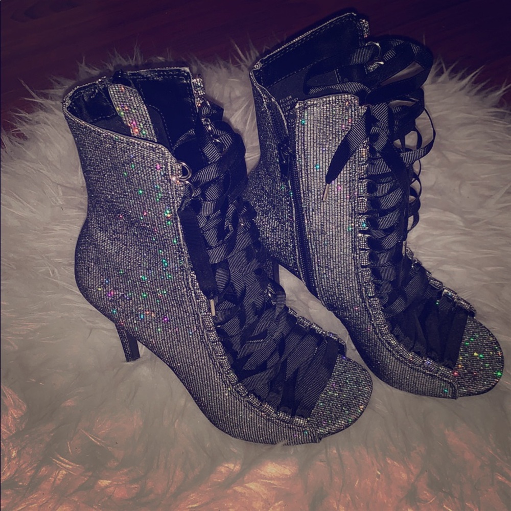Steve Madden sparkle bootie heels
